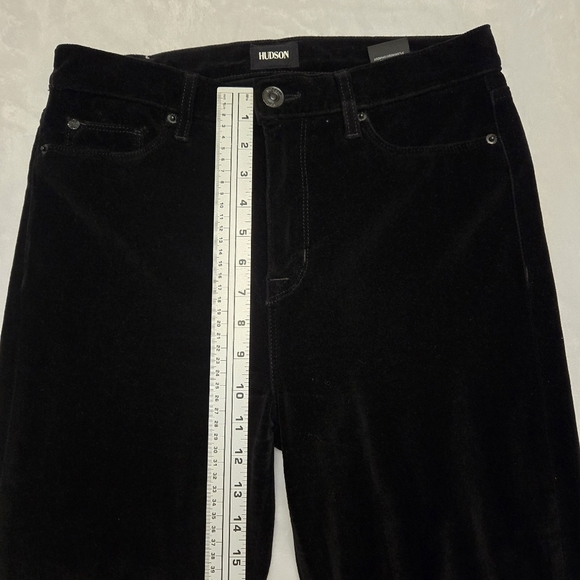 Hudson Barbara High Waist Ankle Skinny in Black Velvet - Picture 8 of 9